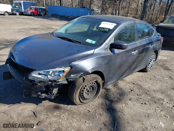 2014 Nissan Sentra SV with VIN 3N1AB7AP1EY222985, listed as a IAAI auction lot 41617259 with 157,618 mi miles. Bid and sale history available at carsss.com. Image 2.