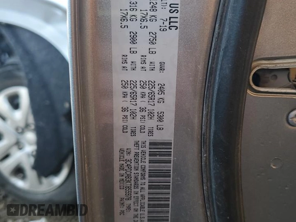 2019 Dodge Journey SE Value with VIN 3C4PDCAB3KT855978, listed as a Copart auction lot 80662264 with Not Provided miles and Clean Title. Bid and sale history available at DreamBid. Image 13.