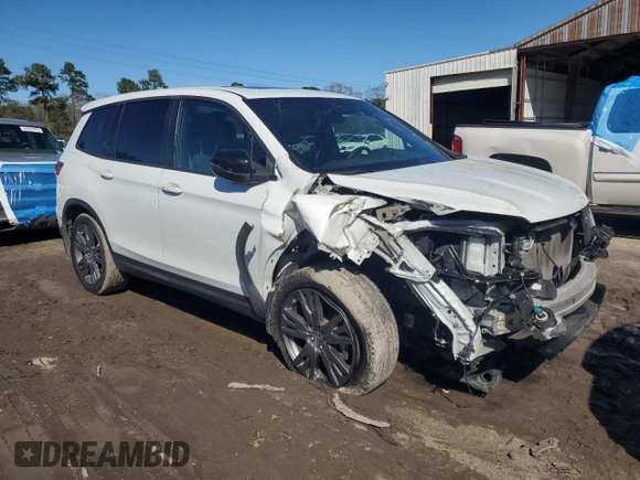 2021 Honda Passport EX-L with VIN 5FNYF7H53MB010829, listed as a Copart auction lot 46626435 with 75,810 mi miles and Salvage Title. Bid and sale history available at carsss.com. Image 4.