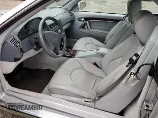 2001 Mercedes-Benz SL-Class with VIN WDBFA68F01F198112, listed as a Copart auction lot 77034114 with 114,049 mi miles and Salvage Title. Bid and sale history available at carsss.com. Image 7.