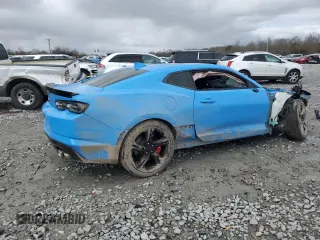 2022 Chevrolet Camaro LT1 with VIN 1G1FF1R78N0126475, listed as a Copart auction lot 87551545 with 25,430 mi miles and Salvage Title. Bid and sale history available at carsss.com. Image 3.