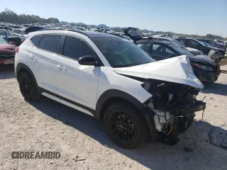 2019 Hyundai Tucson Night with VIN KM8J33AL2KU940703, listed as a Copart auction lot 76443654 with 54,267 mi miles and Salvage Title. Bid and sale history available at carsss.com. Image 4.