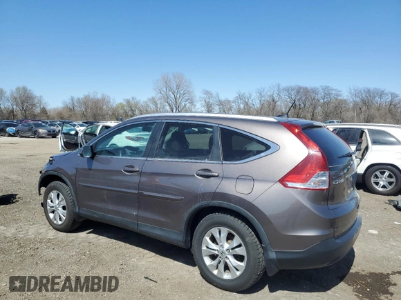 2013 Honda CR-V EX-L with VIN 5J6RM4H75DL052940, listed as a Copart auction lot 52181325 with 201,982 mi miles and Salvage Title. Bid and sale history available at carsss.com. Image 2.