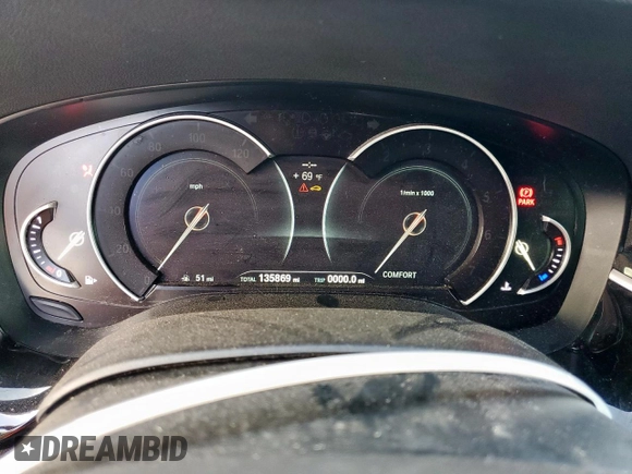2017 BMW 5 Series 530i with VIN WBAJA5C35HG897952, listed as a Copart auction lot 55691385 with 135,869 mi miles and Salvage title. Bid and sale history available at DreamBid. Image 9.