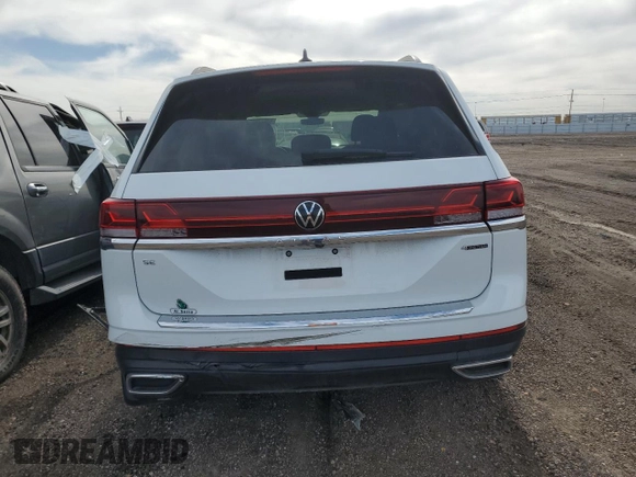 2024 Volkswagen Atlas SE with VIN 1V2LR2CA2RC509410, listed as a Copart auction lot 53827885 with 22,107 mi miles and Salvage title. Bid and sale history available at DreamBid. Image 6.