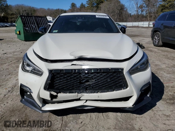 2020 Infiniti Q50 with VIN JN1EV7ARXLM254439, listed as a Copart auction lot 44926835 with 43,146 mi miles and Salvage Title. Bid and sale history available at DreamBid. Image 5.