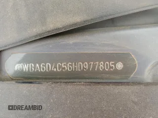 2017 BMW 6 Series 650i with VIN WBA6D4C56HD977805, listed as a Copart auction lot 56655514 with 62,711 mi miles and Salvage Title. Bid and sale history available at carsss.com. Image 12.