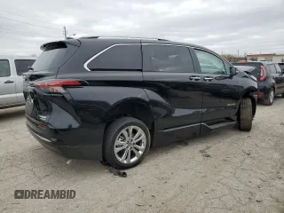2023 Toyota Sienna Platinum with VIN 5TDERKEC6PS175340, listed as a Copart auction lot 57083465 with Not provided miles and Salvage title. Bid and sale history available at DreamBid. Image 3.