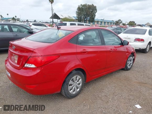 2015 Hyundai Accent GLS with VIN KMHCT4AE6FU848256, listed as a IAAI auction lot 42052721 with 63,453 mi miles. Bid and sale history available at carsss.com. Image 4.