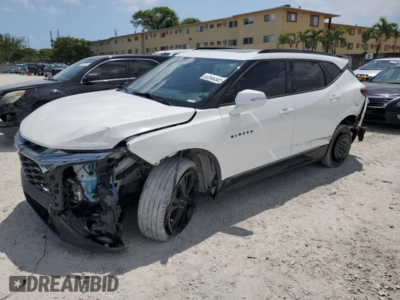 2019 Chevrolet Blazer RS with VIN 3GNKBJRS5KS700855, listed as a Copart auction lot 52548305 with 66,540 mi miles and Salvage title. Bid and sale history available at DreamBid. Image 1.