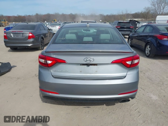 2015 Hyundai Sonata 2.4L SE with VIN 5NPE24AF8FH214899, listed as a IAAI auction lot 42056089 with 76,621 mi miles. Bid and sale history available at carsss.com. Image 16.