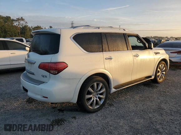 2012 Infiniti QX56 8-passenger with VIN JN8AZ2NC5C9317348, listed as a Copart auction lot 80079664 with 122,457 mi miles and Non Repairable. Bid and sale history available at carsss.com. Image 3.