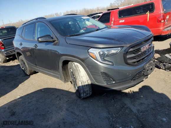 2019 GMC Terrain SLE with VIN 3GKALMEV1KL380838, listed as a Copart auction lot 41572924 with 55,435 mi miles and Salvage Title. Bid and sale history available at carsss.com. Image 4.