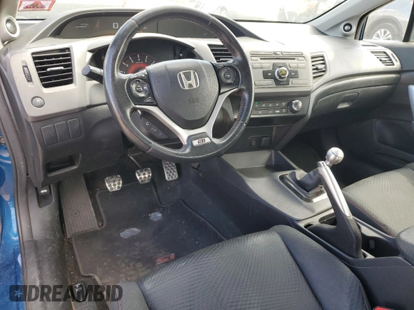 2012 Honda Civic Si with VIN 2HGFG4A55CH704879, listed as a Copart auction lot 57662095 with 116,443 mi miles and Salvage title. Bid and sale history available at DreamBid. Image 8.
