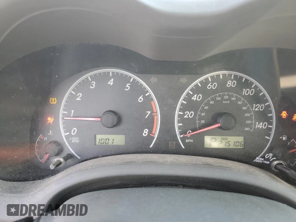 2010 Toyota Corolla with VIN 2T1BU4EE2AC236326, listed as a Copart auction lot 62461195 with 215,106 mi miles and Salvage title. Bid and sale history available at DreamBid. Image 9.
