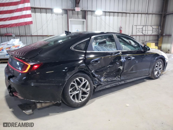 2022 Hyundai Sonata SEL with VIN KMHL64JA9NA173927, listed as a Copart auction lot 46464105 with 45,399 mi miles and Salvage Title. Bid and sale history available at carsss.com. Image 3.