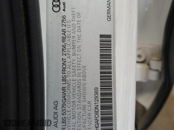 2013 Audi A6 Prestige с VIN WAUHGAFC6DN129369, выставлен на аукционе Copart как лот 59552225 с пробегом 158 797 миль миль и Чистый • Clean title. История ставок и продаж доступна на DreamBid. Изображение 12.