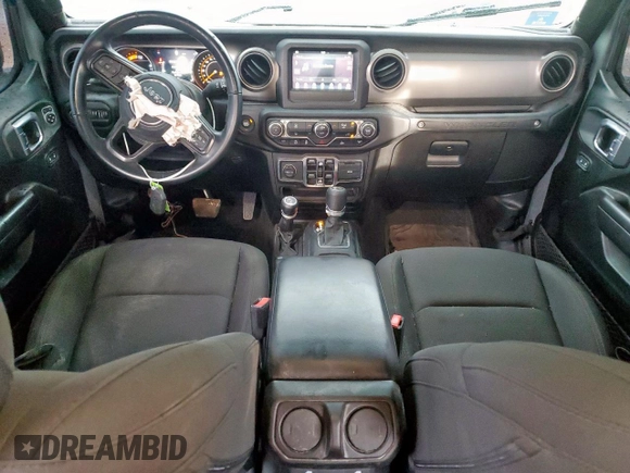 2021 Jeep Wrangler Unlimited Willys with VIN 1C4HJXDM6MW628041, listed as a Copart auction lot 58548475 with 22,697 mi miles and Salvage title. Bid and sale history available at DreamBid. Image 9.
