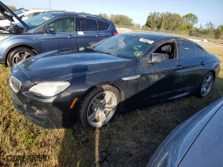 2019 BMW 6 Series 640i xDrive with VIN WBA6D2C50KGT73614, listed as a Copart auction lot 75958034 with 0 mi miles and Salvage Title. Bid and sale history available at carsss.com. Image 1.