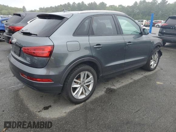 2018 Audi Q3 Premium with VIN WA1ECCFS3JR019141, listed as a Copart auction lot 57819205 with 63,200 mi miles and Salvage title. Bid and sale history available at DreamBid. Image 3.