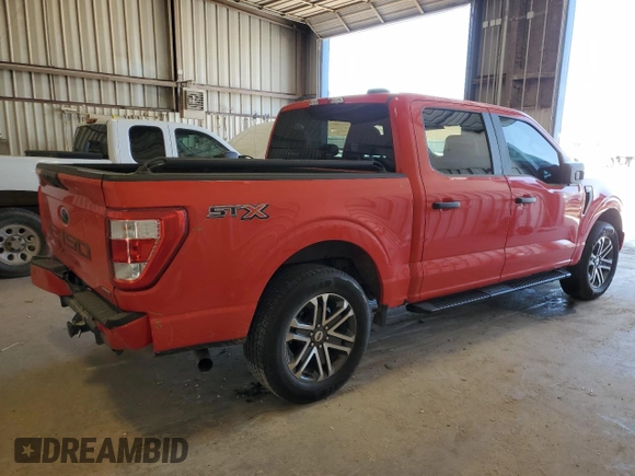 2021 Ford F-150 XL with VIN 1FTEW1CP5MKD32710, listed as a Copart auction lot 49497645 with 56,465 mi miles and Salvage Title. Bid and sale history available at carsss.com. Image 3.