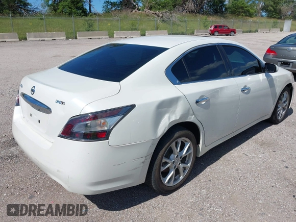 2014 Nissan Maxima S with VIN 1N4AA5AP6EC447048, listed as a IAAI auction lot 42625937 with 144,856 mi miles and . Bid and sale history available at DreamBid. Image 4.