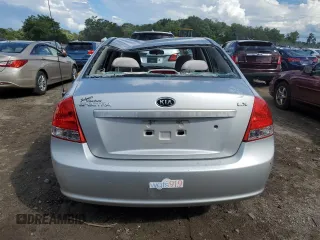2009 Kia Spectra EX with VIN KNAFE221695615873, listed as a Copart auction lot 67671454 with 135,300 mi miles and Salvage Title. Bid and sale history available at carsss.com. Image 6.
