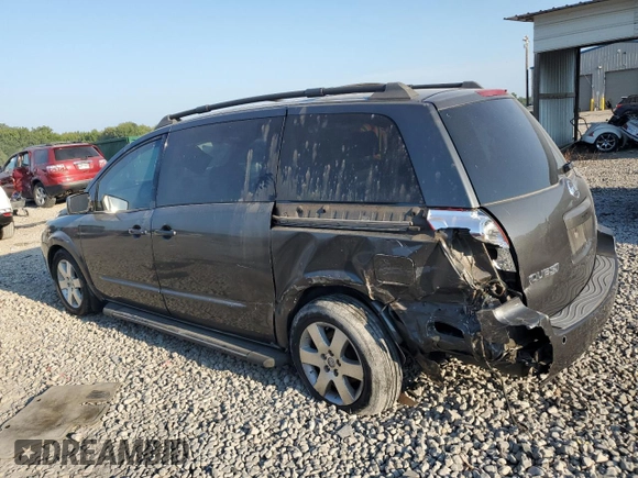 2005 Nissan Quest SE with VIN 5N1BV28U25N127447, listed as a Copart auction lot 68610624 with 0 mi miles and Salvage Title. Bid and sale history available at carsss.com. Image 2.