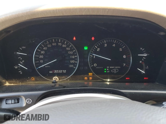 2004 Lexus LX 470 z VIN JTJHT00W843539918, wystawiony jako Copart lot #60612045 z przebiegiem 303 070 mil mil oraz Czysty tytuł • Clean title. Historia ofert i sprzedaży dostępna na DreamBid. Obrazek 9.