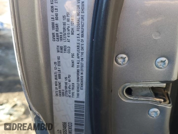 2021 Ram 2500 Tradesman with VIN 3C6UR5CLXMG524856, listed as a Copart auction lot 87613985 with 101,639 mi miles and Salvage Title. Bid and sale history available at carsss.com. Image 12.