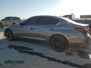 2019 Infiniti Q50 3.0t LUXE with VIN JN1EV7ARXKM555808, listed as a Copart auction lot 53488325 with 43,836 mi miles and Salvage Title. Bid and sale history available at carsss.com. Image 2.