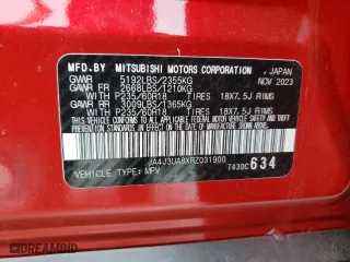 2024 Mitsubishi Outlander ES with VIN JA4J3UA8XRZ031900, listed as a Copart auction lot 89069955 with 26,852 mi miles and Salvage Title. Bid and sale history available at carsss.com. Image 16.