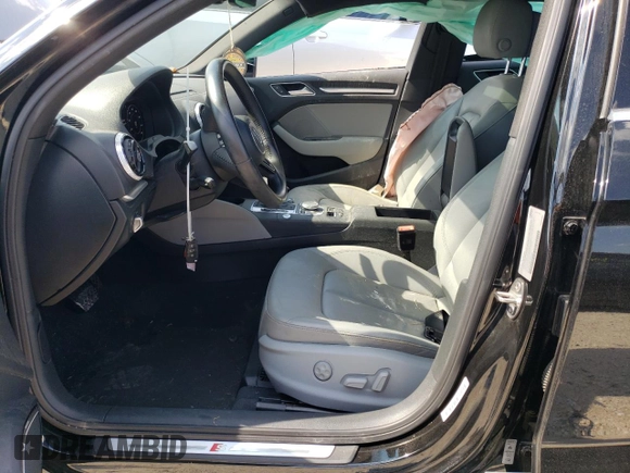 2017 Audi A3 Sedan Premium Plus with VIN WAUJ8GFF0H1017062, listed as a Copart auction lot 68579443 with 52,002 mi miles. Bid and sale history available at carsss.com. Image 7.