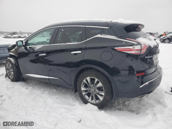 2015 Nissan Murano SV with VIN 5N1AZ2MH9FN278148, listed as a Copart auction lot 87742115 with 56,575 mi miles and Salvage Title. Bid and sale history available at carsss.com. Image 2.