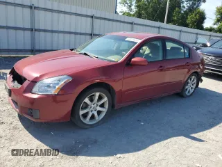 2008 Nissan Maxima SE with VIN 1N4BA41EX8C814972, listed as a Copart auction lot 60018655 with 332,355 mi miles and Salvage title. Bid and sale history available at DreamBid. Image 1.