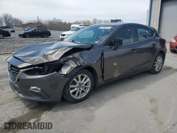2014 Mazda 3 i Grand Touring with VIN JM1BM1M79E1142889, listed as a Copart auction lot 53263345 with 146,606 mi miles and Salvage Title. Bid and sale history available at DreamBid. Image 1.
