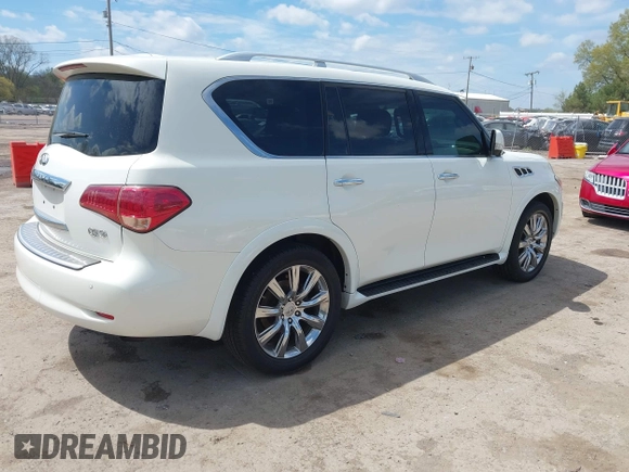 2013 Infiniti QX56 z VIN JN8AZ2NE1D9042676, wystawiony jako IAAI lot #42181659 z przebiegiem 113 454 mil mil oraz . Historia ofert i sprzedaży dostępna na DreamBid. Obrazek 4.