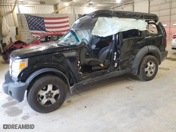 2007 Dodge Nitro SXT with VIN 1D8GU28K17W569551, listed as a Copart auction lot 44014925 with 0 mi miles and Salvage Title. Bid and sale history available at carsss.com. Image 1.
