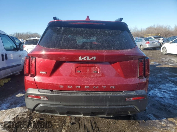 2022 Kia Sorento X-Line S with VIN 5XYRLDLC7NG077946, listed as a Copart auction lot 42482105 with 40,472 mi miles and Salvage Title. Bid and sale history available at carsss.com. Image 6.