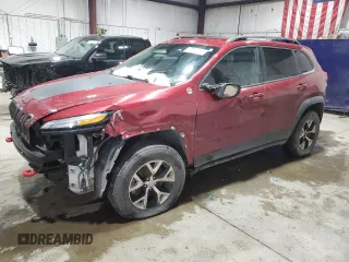 2017 Jeep Cherokee Trailhawk with VIN 1C4PJMBS4HW504142, listed as a Copart auction lot 87918245 with 133,324 mi miles and Salvage title. Bid and sale history available at DreamBid. Image 1.