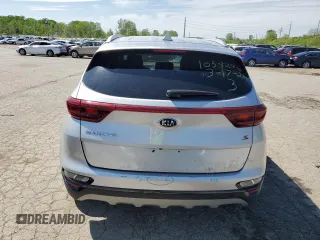 2020 Kia Sportage S with VIN KNDP6CACXL7640316, listed as a Copart auction lot 51828654 with 51,625 mi miles and Salvage Title. Bid and sale history available at carsss.com. Image 6.