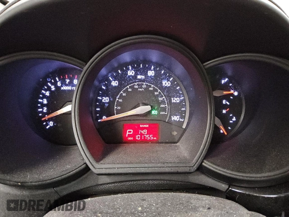 2017 Kia Rio LX with VIN KNADM4A37H6047957, listed as a Copart auction lot 49391885 with 101,755 mi miles and Clean Title. Bid and sale history available at carsss.com. Image 9.