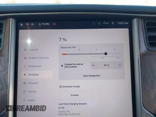 2019 Tesla Model X 75D with VIN 5YJXCDE2XKF161371, listed as a IAAI auction lot 41174741 with 34,979 mi miles. Bid and sale history available at carsss.com. Image 16.