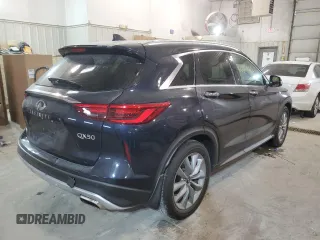 2021 Infiniti QX50 LUXE with VIN 3PCAJ5BB2MF115848, listed as a Copart auction lot 66614262 with 23,066 mi miles. Bid and sale history available at carsss.com. Image 4.