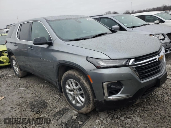 2024 Chevrolet Traverse LS with VIN 1GNESTKW7RJ139060, listed as a Copart auction lot 44083325 with 20,603 mi miles and Salvage title. Bid and sale history available at DreamBid. Image 4.