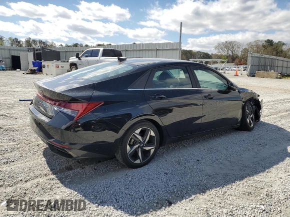 2023 Hyundai Elantra Limited with VIN KMHLP4AG6PU499056, listed as a Copart auction lot 49999395 with 24,421 mi miles and Salvage Title. Bid and sale history available at DreamBid. Image 3.