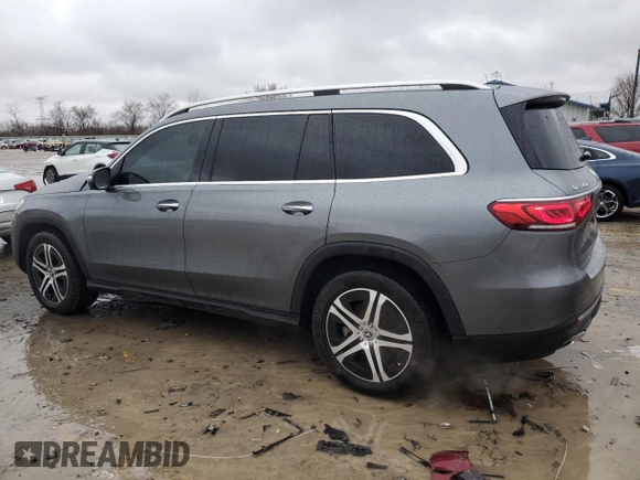 2020 Mercedes-Benz GLS with VIN 4JGFF5KE7LA132360, listed as a Copart auction lot 43253805 with 98,736 mi miles and Salvage Title. Bid and sale history available at carsss.com. Image 2.