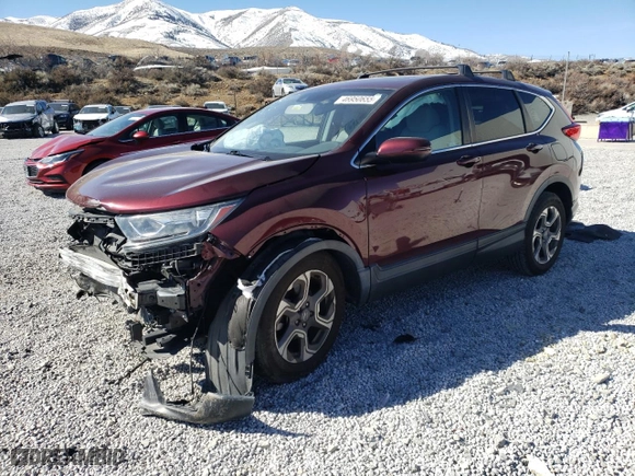 2019 Honda CR-V EX with VIN 7FARW2H57KE027657, listed as a Copart auction lot 46950655 with 50,655 mi miles and Salvage Title. Bid and sale history available at carsss.com. Image 1.