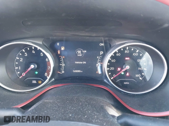 2017 Jeep Compass Trailhawk with VIN 3C4NJDDB8HT666169, listed as a IAAI auction lot 41434519 with 143,263 mi miles and . Bid and sale history available at DreamBid. Image 7.