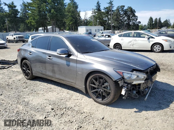 2020 Infiniti Q50 Luxe with VIN JN1EV7AR7LM250090, listed as a Copart auction lot 63420145 with 47,023 mi miles and Salvage title. Bid and sale history available at DreamBid. Image 4.